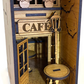 Café Book Nook Kit DIY Wooden Bookend Bookshelf Insert French Country